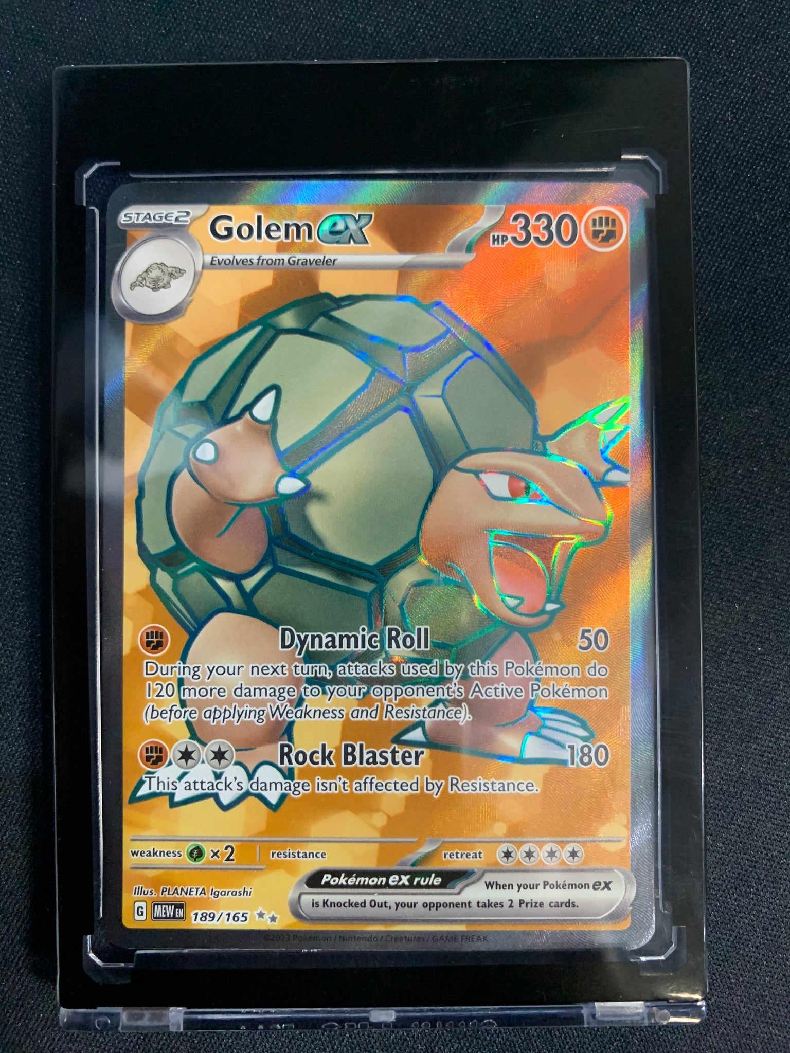 POKEMON S/V 151 - GOLEM EX FULL ART RARE 189/165 - MINT