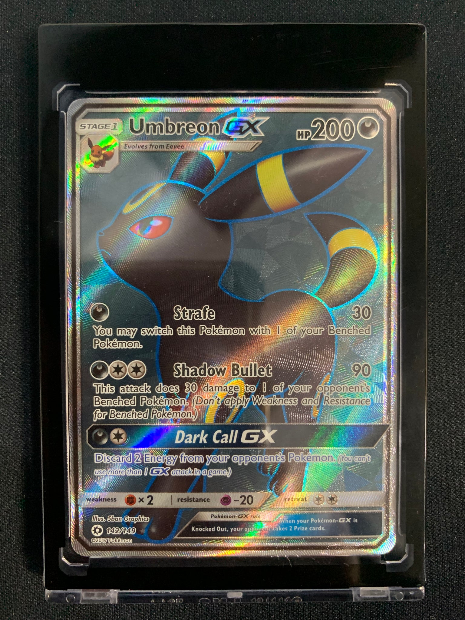 POKEMON SUN & MOON BASE SET UMBREON GX FULL ART ULTRA RARE - 142/149 - Mint Sports Cards & Collectibles POKEMON SUN & MOON BASE SET UMBREON GX FULL ART ULTRA RARE - 142/149 - Mint Sports Cards & Collectibles