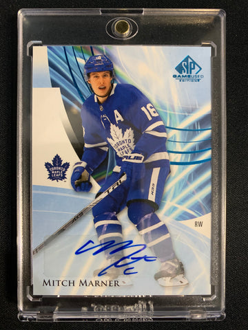 2020-21 UD SP GAME USED HOCKEY #46 TORONTO MAPLE LEAFS - MITCH MARNER AUTOGRAPH BLUE PARALLEL