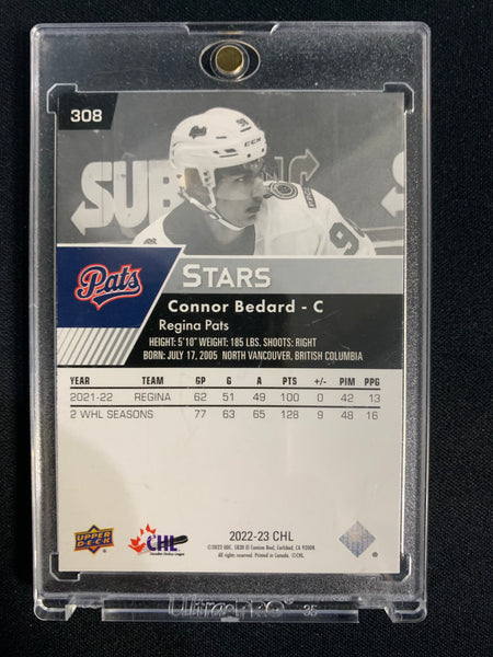 2022-23 UPPER DECK CHL HOCKEY #308 - CONNOR BEDARD STARS INSERT CARD