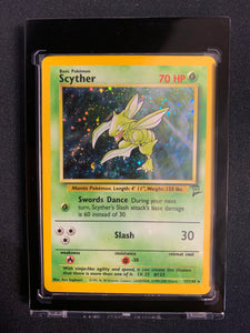 1999 POKEMON BASE SET II SCYTHER HOLO RARE 17/130 - MINT