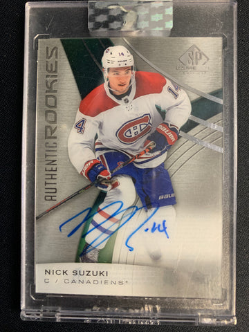 2020-21 UPPER DECK CLEAR CUT HOCKEY #RT-NS MONTREAL CANADIENS - NICK SUZUKI AUTHENTIC ROOKIES AUTOGRAPH