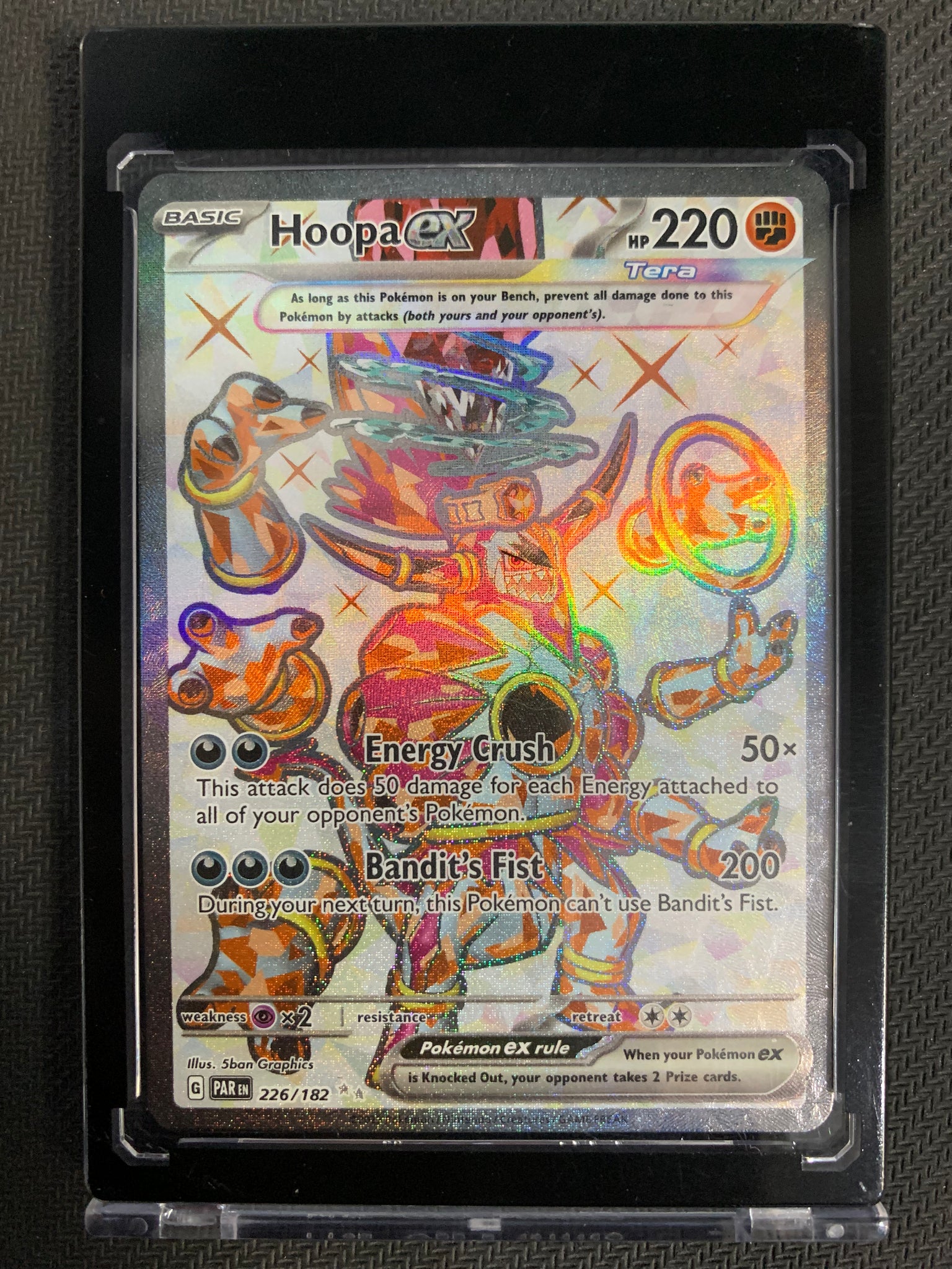 POKEMON S/V4 PARADOX RIFT - HOOPA EX FULL ART ULTRA RARE 226/182 - MINT