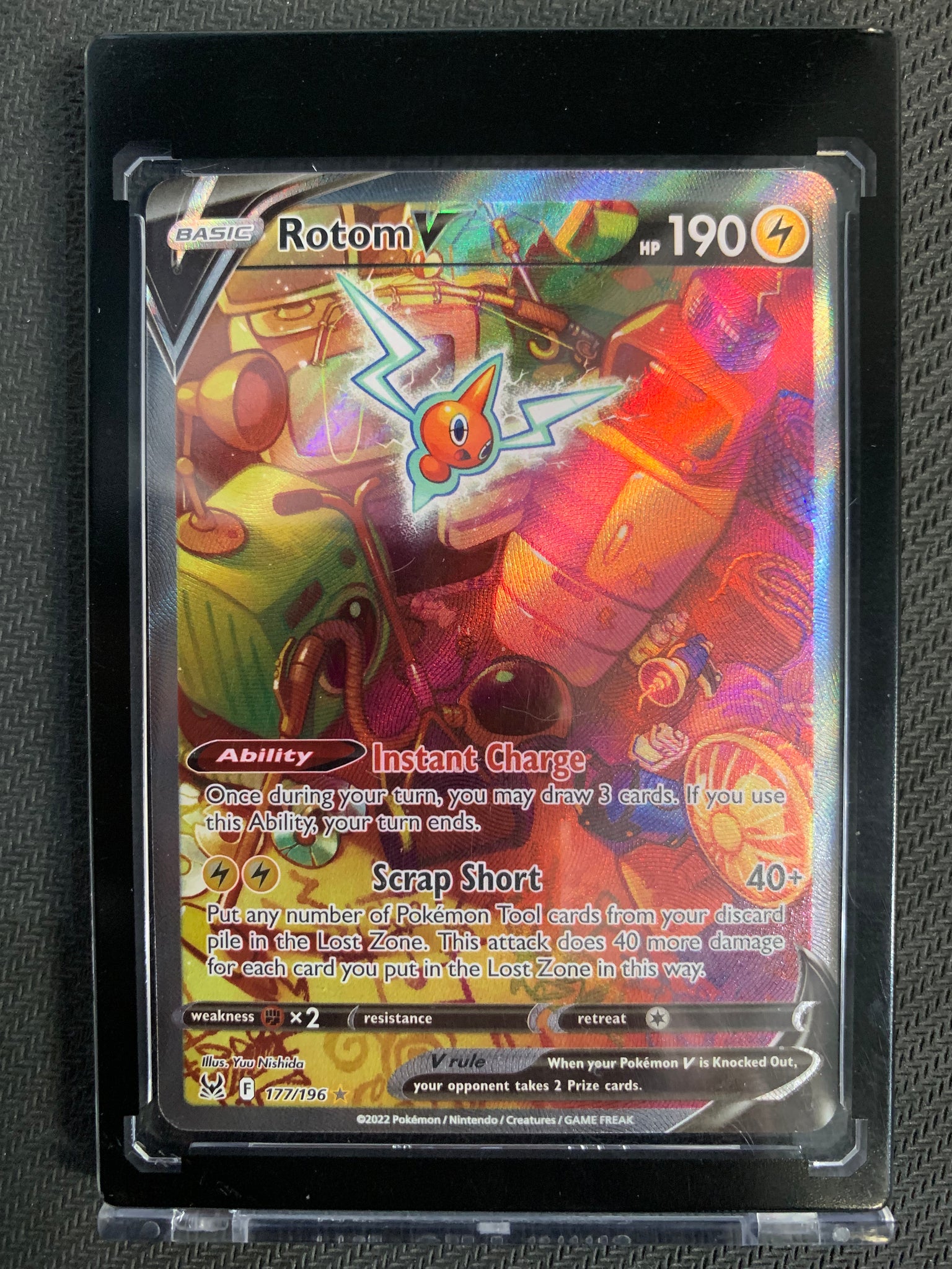2022 POKEMON LOST ORIGIN ROTOM V ALTERNATE ART #177/196 - PACK FRESH !