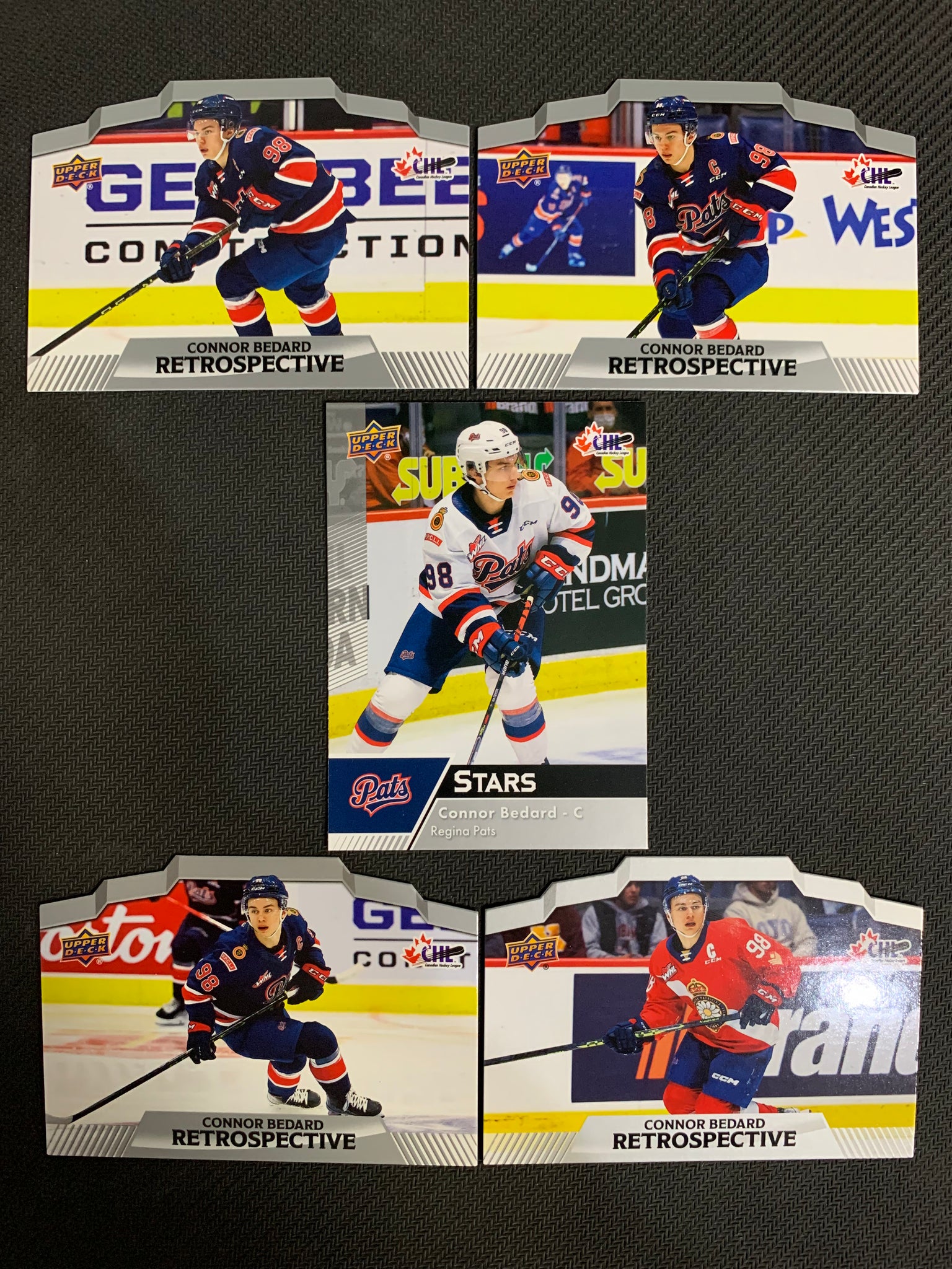 2022-23 UPPER DECK CHL HOCKEY CONNOR BEDARD LOT OF 5