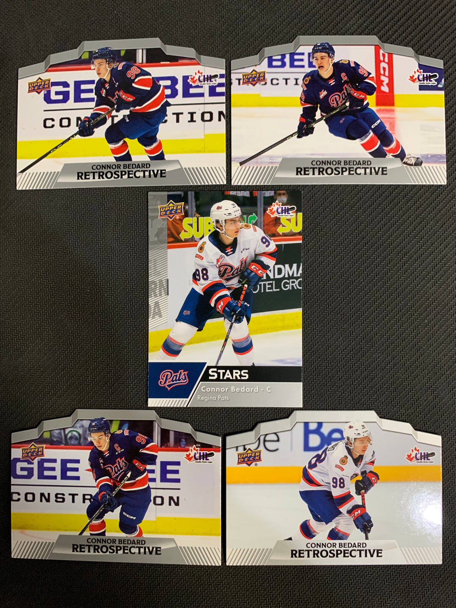 2022-23 UPPER DECK CHL HOCKEY CONNOR BEDARD LOT OF 5