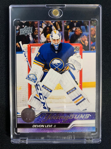 Copy of 2023-24 UPPER DECK SERIES 1 HOCKEY #237 BUFFALO SABRES - DEVON LEVI YOUNG GUNS ROOKIE