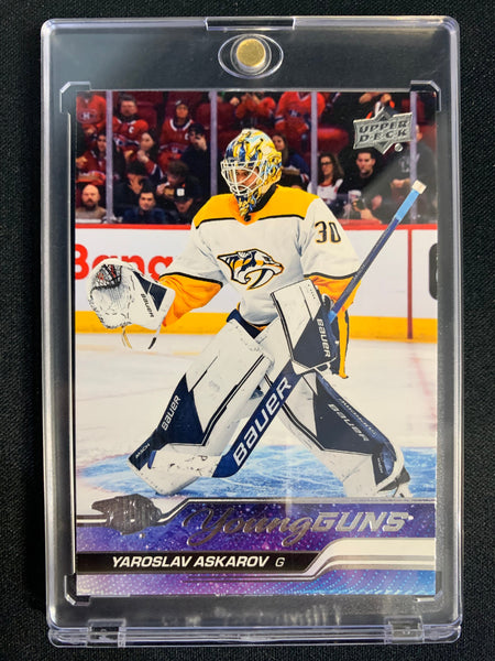 2023-24 UPPER DECK SERIES 1 HOCKEY #204 NASHVILLE PREDATORS - YAROSLAV ASKAROV YOUNG GUNS ROOKIE