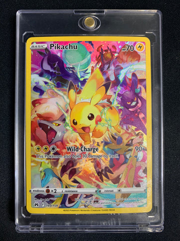 2023 POKEMON SW&SH CROWN ZENITH PIKACHU HOLO SECRET RARE 160/159 - MINT!