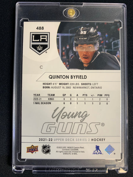 2021-22 UPPER DECK S2 HOCKEY #488 LOS ANGELES KINGS - QUINTON BYFIELD YOUNG GUNS ROOKIE CARD