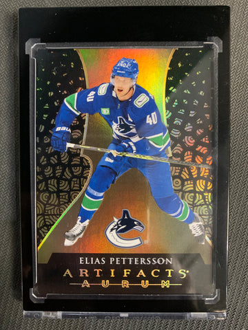 2023-24 UPPER DECK ARTIFACTS HOCKEY #A-25 VANCOUVER CANUCKS - ELIAS PETTERSSON AURUM INSERT