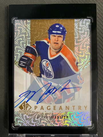 2022-23 UD SP AUTHENTIC HOCKEY #P-51 EDMONTON OILERS - MARK MESSIER PAGEANTRY ON CARD AUTO