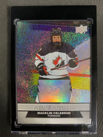 2023 UPPER DECK TEAM CANADA JUNIORS HOCKEY #97 - MACKLIN CELEBRINI PRIDE OF THE PROGRAM FOILBOARD SP PARALLEL