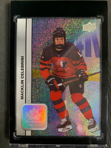 2023 UPPER DECK TEAM CANADA JUNIORS HOCKEY #26 - MACKLIN CELEBRINI  FOILBOARD SP PARALLEL