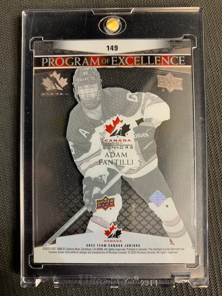 2023 UPPER DECK TEAM CANADA JUNIORS HOCKEY #149 - ADAM FANTILLI POE ACETATE SP PARALLEL