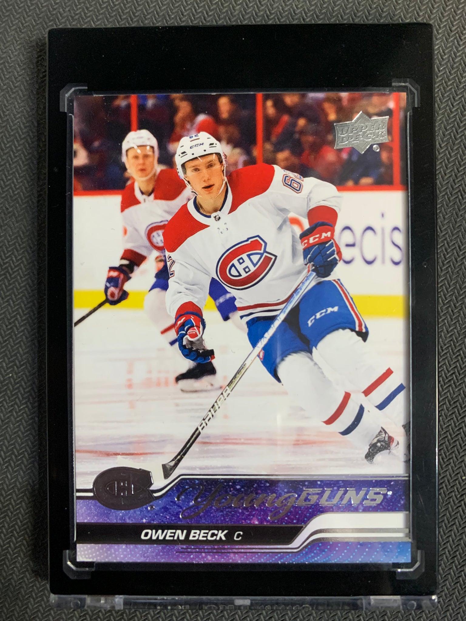 2023-24 UPPER DECK SERIES 1 HOCKEY #214 MONTREAL CANADIENS - OWEN BECK YOUNG GUNS ROOKIE