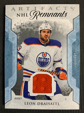 2023-24 UPPER DECK ARTIFACTS HOCKEY #NR-LD EDMONTON OILERS - LEON DRAISAITL GAME USED NHL REMNENTS PATCH