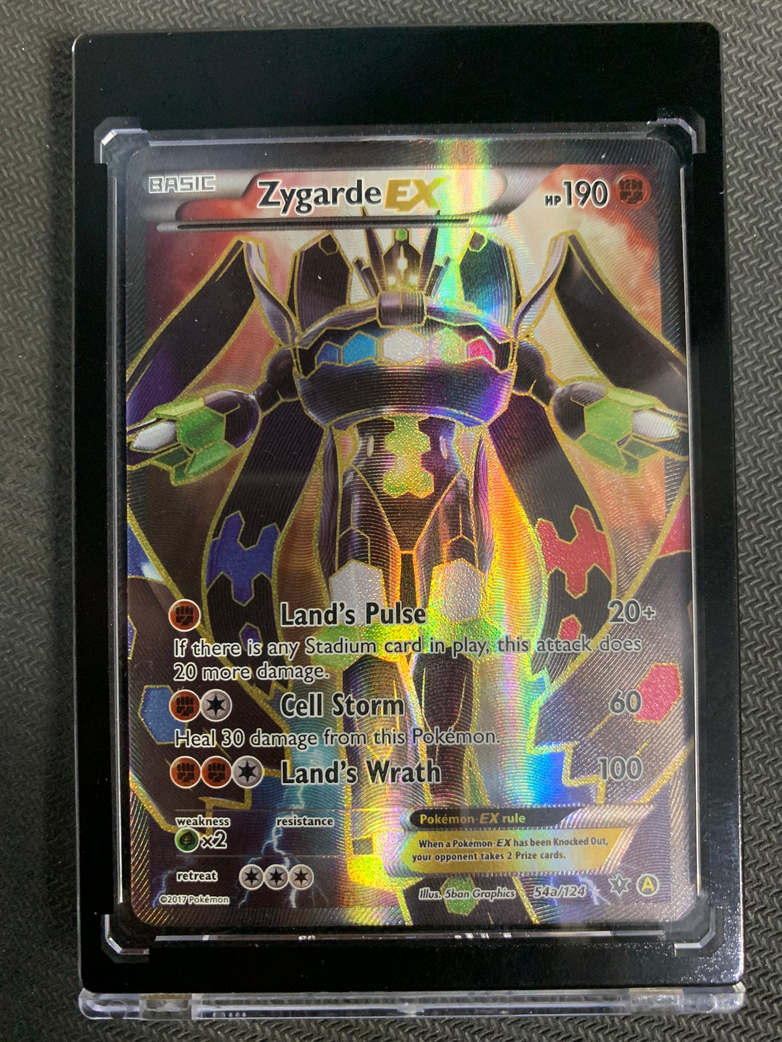 zygarde ex pokemon card 2016 POKEMON FATES COLLIDE - ZYGARDE EX FULL ART HOLO PROMO 54a/124