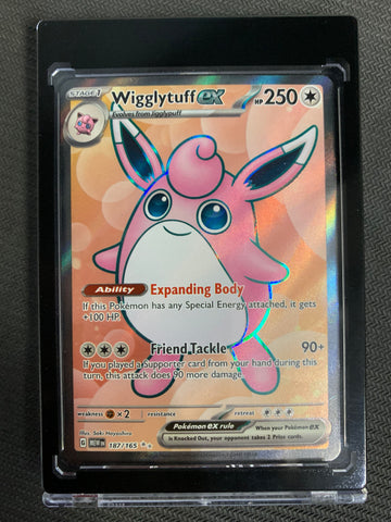 POKEMON S/V 151 - WIGGLYTUFF EX ULTRA HOLO RARE 187/165 - MINT