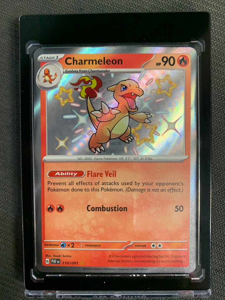 POKEMON S/V PALDEAN FATES - CHARMELEON BABY SHINY HOLO RARE 110/091 - Mint Sports Cards & Collectibles POKEMON S/V PALDEAN FATES - CHARMELEON BABY SHINY HOLO RARE 110/091 - Mint Sports Cards & Collectibles