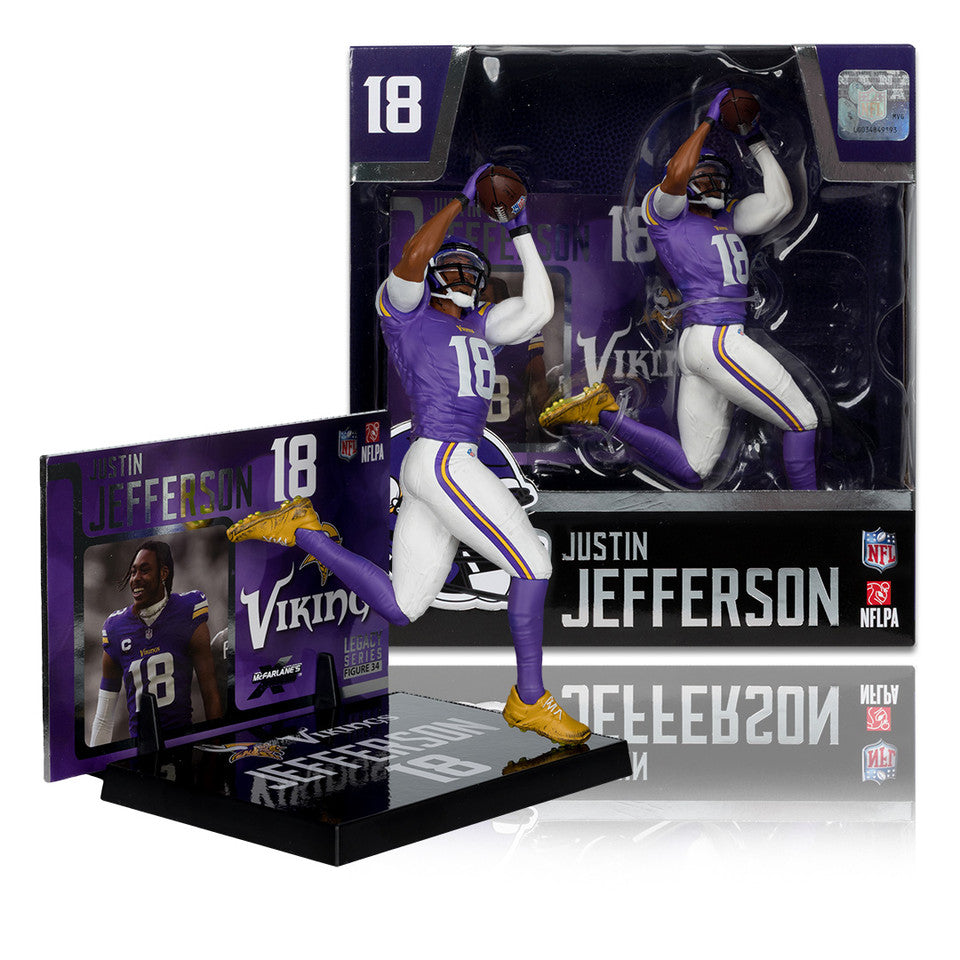 MCFARLANE'S SPORTSPICKS NFL FIGURE - JUSTIN JEFFERSON 7" SCALED POSED FIGURE - NEW!