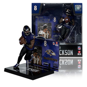 MCFARLANE'S SPORTSPICKS NFL FIGURE - LAMAR JACKSON 7" SCALED POSED FIGURE - NEW!