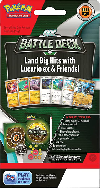 POKEMON SCARLETT & VIOLET LUCARIO EX BATTLE DECK - CHRISTMAS SALE!