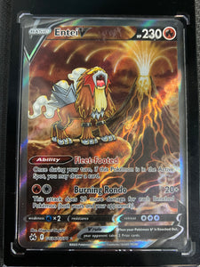 2023 POKEMON SW&SH CROWN ZENITH FULL ART ENTEI V RARE - #GG36 - PACK FRESH