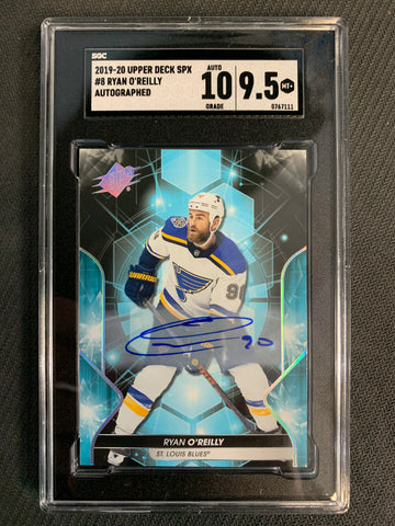 2019-20 UPPER DECK SPX HOCKEY #8 ST.LOUIS BLUES - RYAN O'REILLY AUTOGRAPH GRADED SGC 9.5 /10 AUTO