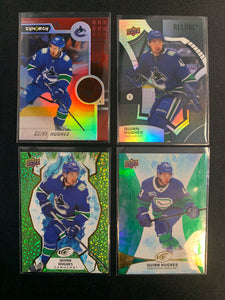 UPPER DECK HOCKEY VANCOUVER CANUCKS - QUINN HUGHES LOT OF 4