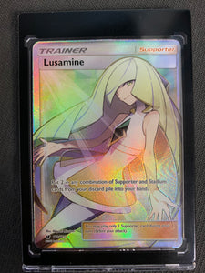 2017 POKEMON SUN & MOON CRIMSON INVASION LUSAMINE FULL ART TRAINER