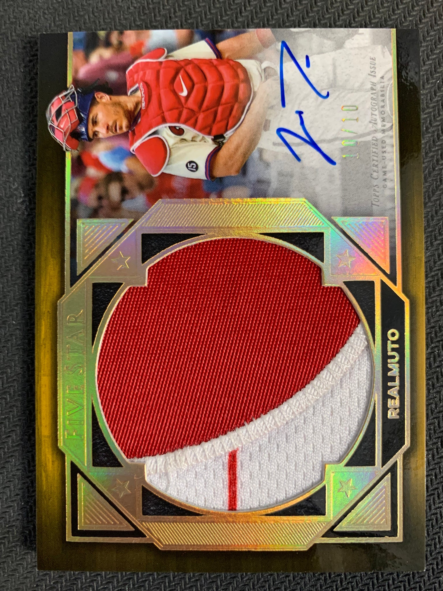 2022 TOPPS FIVE STAR BASEBALL #FSIP-JR PHILADELPHIA PHILLIES - JT REALMUTO SSP JUMBO PATCH AUTO NUMBERED 10/10