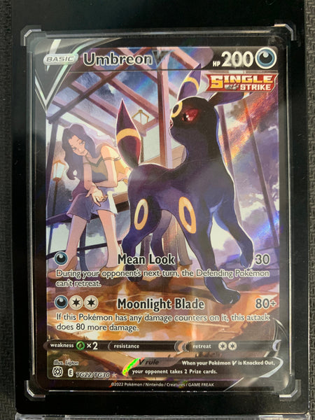 2022 POKEMON SW&SH BRILLIANT STARS FULL ART RARE UMBREON V #TG22 - MINT