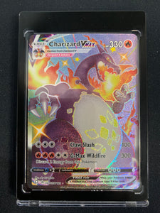 POKEMON SWSH SHINING FATES VMAX FULL ART SECRET RARE CHARIZARD SV107/SV122 - MINT