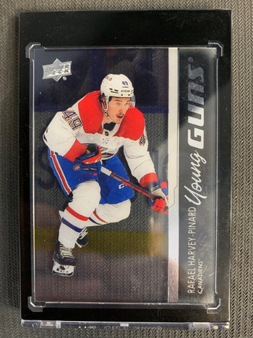 2021-22 UPPER DECK EXTENDED SERIES HOCKEY #740 MONTREAL CANADIENS - RAFAEL HARVEY-PINARD CLEAR CUT YOUNG GUNS ROOKIE CARD