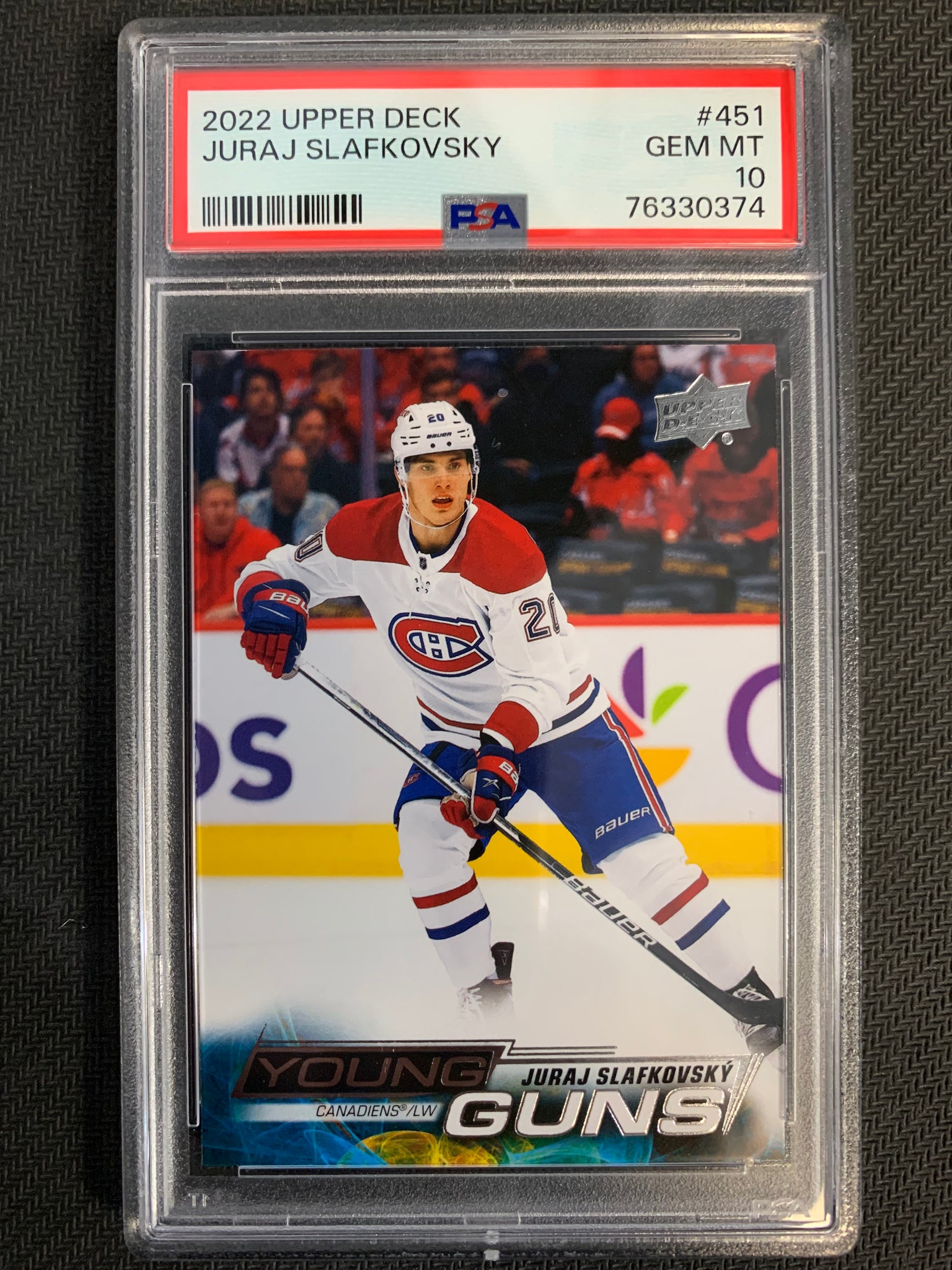 2022-23 22/23 Upper Deck Game Dated ROOKIE #5 Juraj Slafkovsky Canadiens /  1199