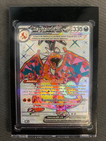 POKEMON S/V OBSIDIAN FLAMES - CHARIZARD EX SECRET RARE 215/197 - MINT