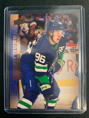 2022-23 UPPER DECK EXTENDED SERIES #T-100 VANCOUVER CANUCKS - ANDREI KUZMENKO RETRO YOUNG GUNS ROOKIE CARD