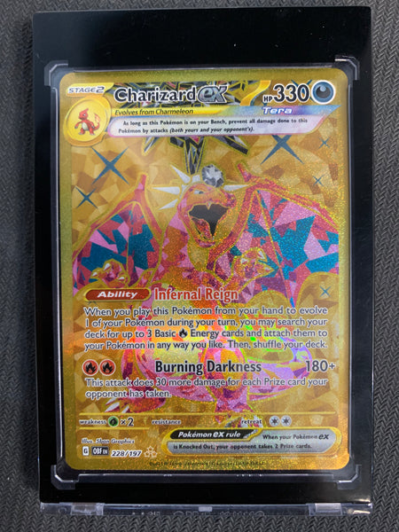 POKEMON S/V OBSIDIAN FLAMES - CHARIZARD EX GOLD SECRET RARE 228/197 - MINT