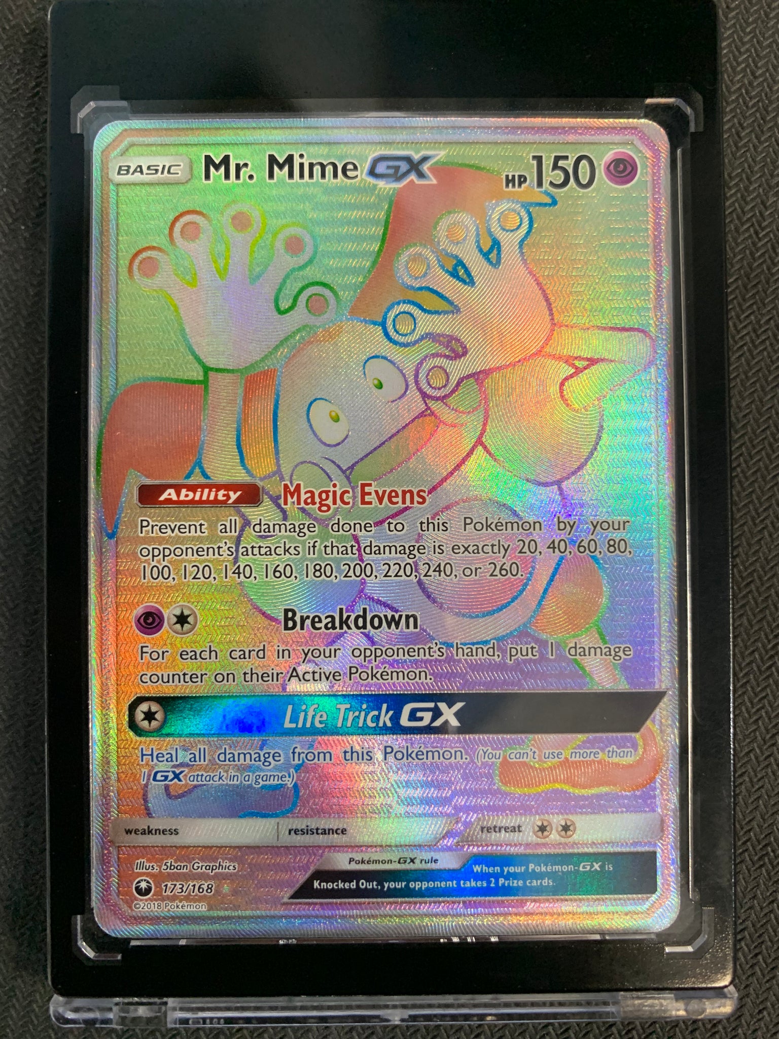 2018 POKEMON CELESTIAL STORM MR. MIME GX RAINBOW SECRET RARE - 173/168 Mint Sports Cards & Collectibles 2018 POKEMON CELESTIAL STORM MR. MIME GX RAINBOW SECRET RARE - 173/168 Mint Sports Cards & Collectibles