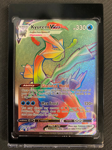 2022 POKEMON LOST ORIGIN KYUREM VMAX SECRET RAINBOW RARE #197/196 - PACK FRESH !