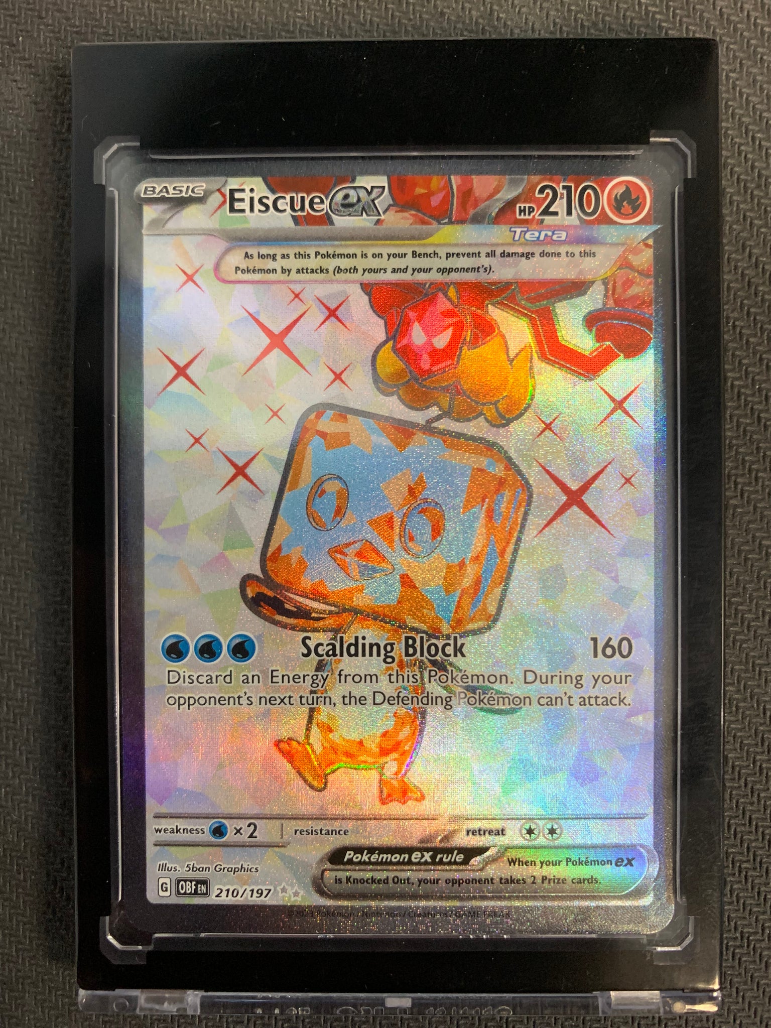 POKEMON S/V OBSIDIAN FLAMES - EISCUE EX FILL ART RARE HOLO 210/197 - M Mint Sports Cards & Collectibles POKEMON S/V OBSIDIAN FLAMES - EISCUE EX FILL ART RARE HOLO 210/197 - M Mint Sports Cards & Collectibles