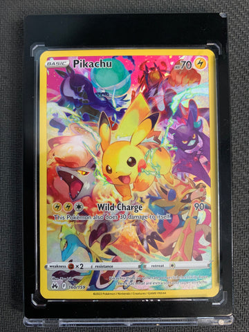 2023 POKEMON SW&SH CROWN ZENITH PIKACHU HOLO SECRET RARE 160/159 - MINT!