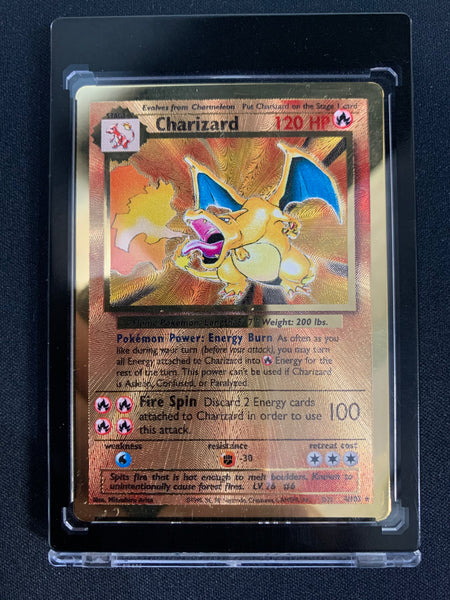 POKEMON SW & SH ULTRA PREMIUM COLLECTION CHARIZARD GOLD METAL CARD 4/102 - MINT