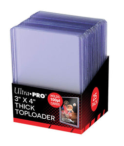 ULTRA PRO TOPLOADER 3 X 4 100PT CARD HOLDERS 25 COUNT