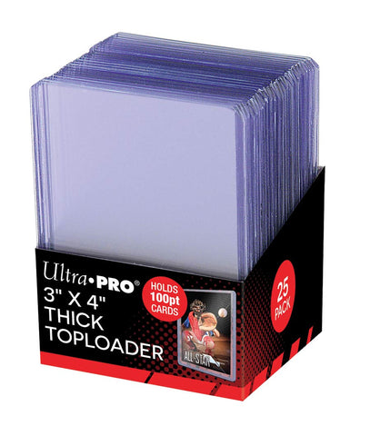 ULTRA PRO TOPLOADER 3 X 4 100PT CARD HOLDERS 25 COUNT