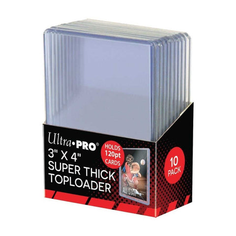 ULTRA PRO TOPLOADER 3 X 4 120PT CARD HOLDERS 10 COUNT