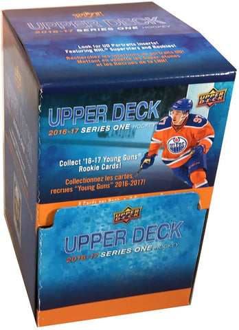 2016-17 UPPER DECK HOCKEY SERIES 1 RETAIL BOXES (GRAVITY FEED 36 PACKS)