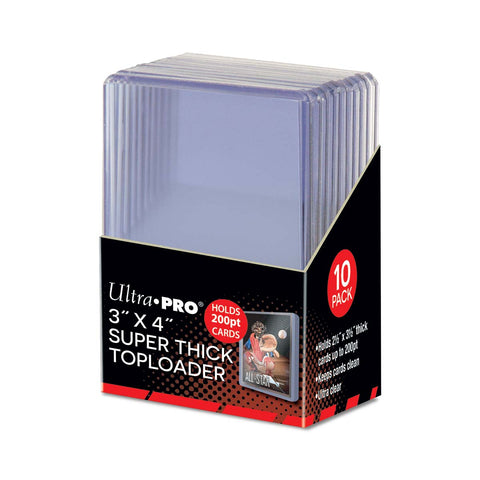 ULTRA PRO TOPLOADER 3 X 4 200PT CARD HOLDERS 10 COUNT