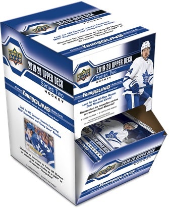 2019-20 UPPER DECK HOCKEY SERIES 2 RETAIL BOXES (GRAVITY FEED 36 PACKS IN BOX))